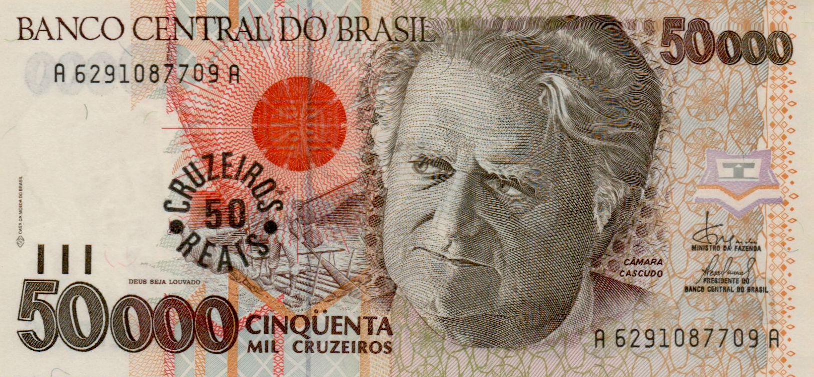 Brazil 50 1993 UNC P-237